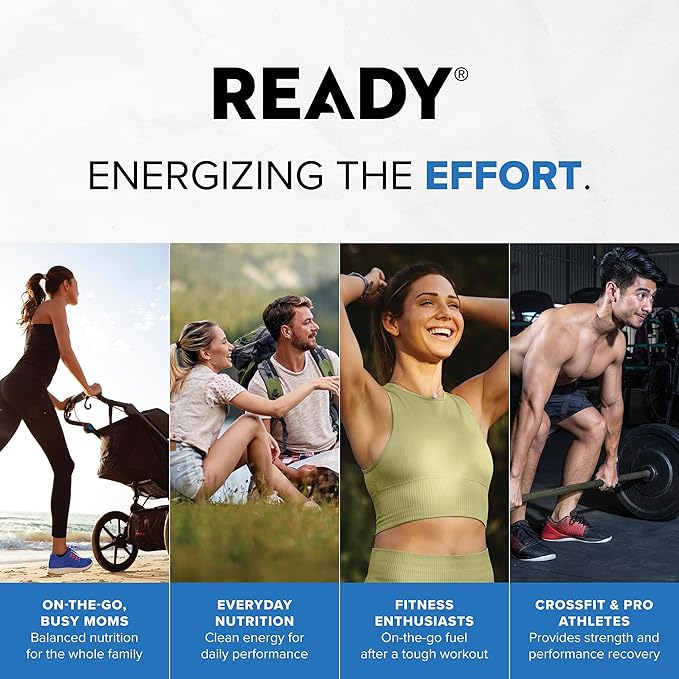 Ready® Protein Bars Bundle - High-Protein Snack with 15g Whey Protein With Flaxseeds and Omega-3s for Sustained Energy Supports Lean Muscle and Recovery - 24CT Total 12 Chocolate Chip and 12 Chocol