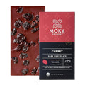 Moka Origins Organic Chocolate Bar Pack – Bean-to-Bar Direct &amp Fair Trade Small-Batch Ethically Sourced Gourmet Artisan Craft Chocolate (12-Pack Cherry)