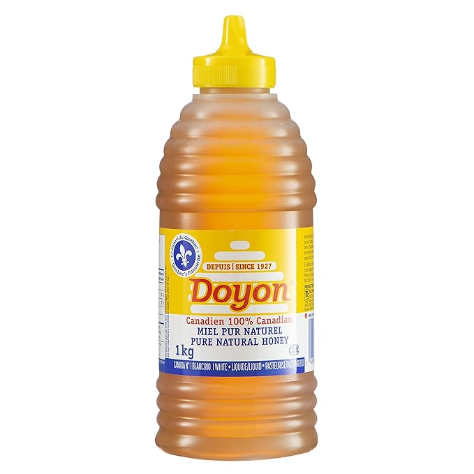 Doyon Honey Liquid White Squeeze Beehive1kg/2.2 lbs.(Imported from Canada)