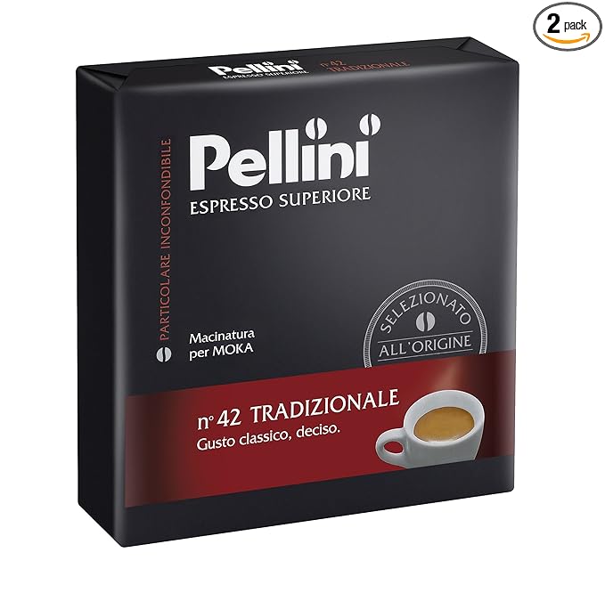 Pellini No.42 Tradizionale Ground Coffee 250g (Pack of 2)