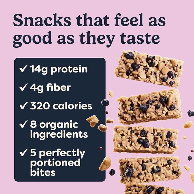 Tosi Meal Nut Bars Cashew Blueberry Healthy Snacks for Adults &amp Kids Crunchy Plant Based Protein Bar (14G) Keto Snacks Vegan Gluten &amp Soy Free Low Sugar Omega 3s 2.4oz 12-Pack