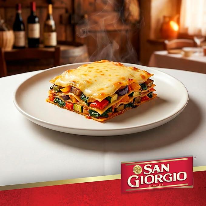 San Giorgio Oven Ready Lasagna Pasta 12 Pack (8 oz Boxes) No Boil Lasagna Noodles for Easy Layered Meals