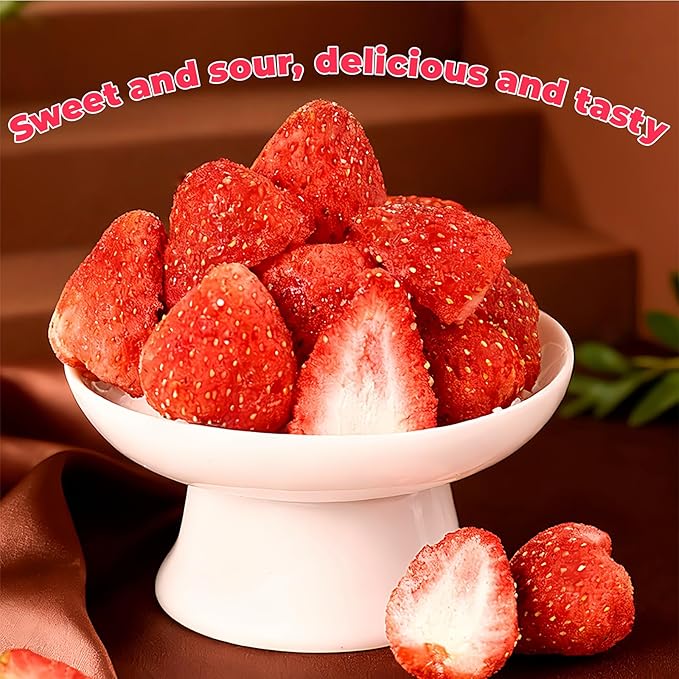 1 Ib Freeze Dried Strawberries 450g Whole Berry No Added Sugar Natural Red Crispy Texture