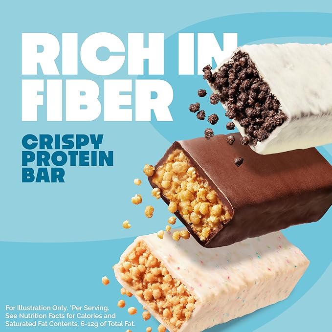 Quest Nutrition Crispy Variety Pack Protein Bars Protein Rich Low Sugar Gluten Free 12 Count