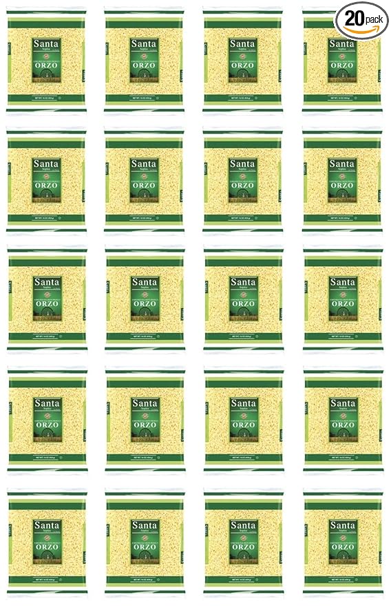 SantaSophia Orzo Pasta byBesler Traditional Durum Wheat 16 oz Pack of 20