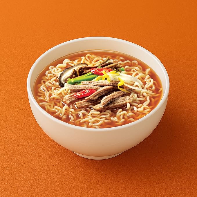 Paldo Fun &amp Yum Hot &amp Spicy Instant Cup Noodle Soup Bowl Pack of 12 Best Oriental Style Korean Ramyun Most Loved Korean Noodles 팔도 육개장 사발면 86g (3.04 oz) x 12