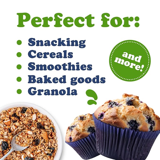 Food to Live Dried Blueberries 3 Pounds – Unsulfured. Rich in Nutrients. Perfect Snack or Addition to Cereals Salads Yogurt and Baking. Lightly Sweetened and Coated with Sunflower Oil. Made in US