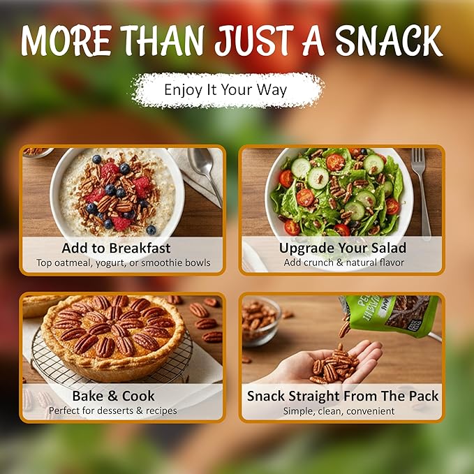 Oh! Nuts Pecan Raw Individual Nut Snacks for On-the-Go - 12 Convenient Nut Snacks for School - Bulk Nuts Variety - Individual Packs (1.5 oz Each)