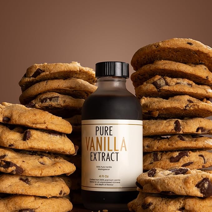 BRBON 8oz Pure Vanilla Extract | Made from Premium Madagascar Bourbon Vanilla Beans | Pure Extract Perfect for Baking Cooking &amp Desserts | Non-GMO Gluten-Free Vegan &amp Kosher | 8oz. Bottle