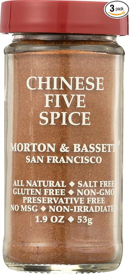 Morton &amp Bassett Chinese 5 Spice All Natural Kosher MSG Free Gluten Free &amp Non-GMO 2.3 Ounce (Pack of 3)