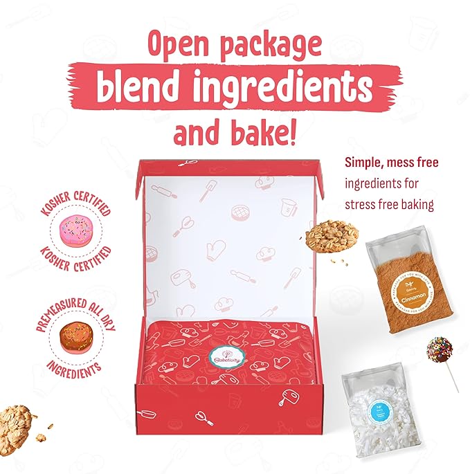 Baketivity 3-Month Baking Subscription Kit for Kids – Pre-Measured Ingredients Step-by-Step Recipes Bake-Along Videos and Hands-On Learning – Fun Gift for Boys &amp Girls