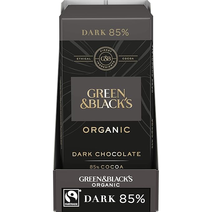 Green &amp Black's Green &amp Blacks Organic Dark Chocolate Bar 85% Cocoa 100G (Pack Of 15)