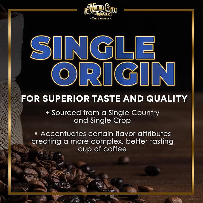 Mt. Whitney Organic Gayo Mountain Sumatra Medium Dark Roast Low Acid Coffee (Whole Bean 12 Oz)