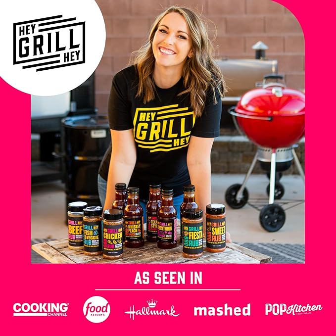 Hey Grill Hey | Chicken Wing Seasoning &amp Sauce Kit | All-in-one Crispy Batter BBQ Rub and Sweet Heat BBQ Sauce | Wing Night: Smoked &amp Fried Wing Kit