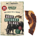 Grazly Beef Brisket Slab – Grass-Fed &amp Finished | Only Meat &amp Salt Soft &amp Buttery Texture | High-Protein Carnivore Snack | Made from 1lb Raw Brisket | 5oz On-the-Go Snack Pack
