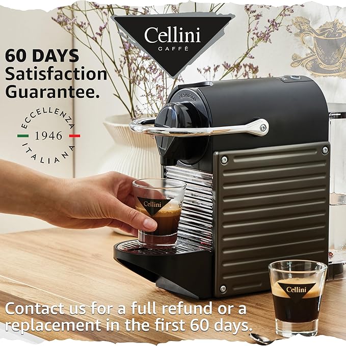 Cellini Caffè Decaffeinato Aluminum Nespresso Pods 120 Count Medium Roast Coffee Capsules 100% Nespresso Original Machine Compatible