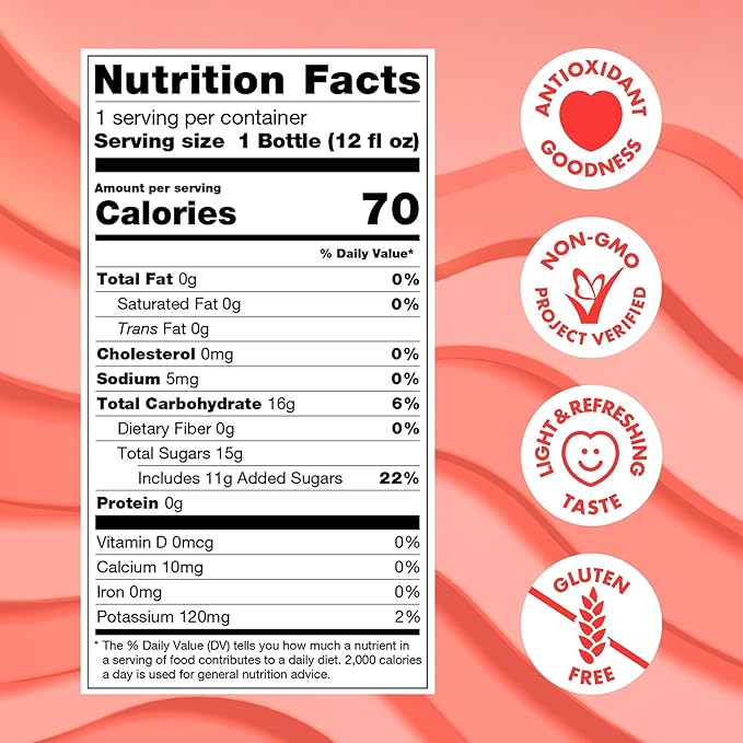 POM Wonderful Antioxidant Super Tea Pomegranate Peach Passion White Tea 12 fl oz (Pack of 6)