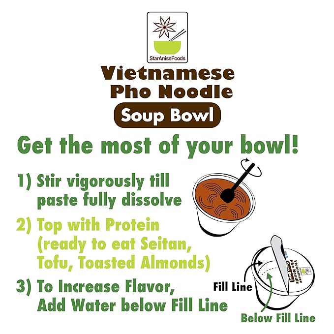 Vietnamese Pho Noodle Soup Bowl (Pack of 6 Bowls) (Creamy Coconut)