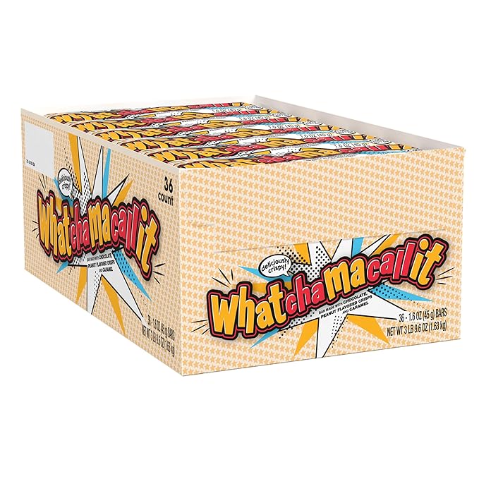 WHATCHAMACALLIT Chocolate Caramel Peanut Crisps Candy Bars 1.6 oz (36 Count)