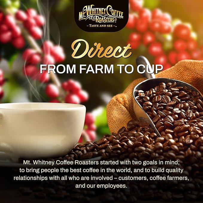Mt. Whitney Organic Papua New Guinea Medium Dark Roast Low Acid Coffee (Ground 12oz)