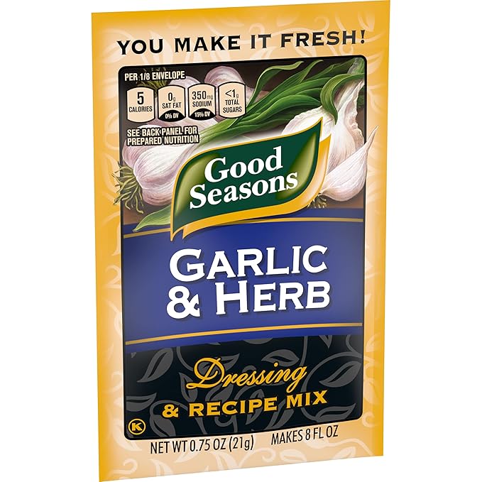 Good Seasons Garlic &amp Herb Salad Dressing &amp Recipe Mix (0.75 oz Envelopes Pack of 24)