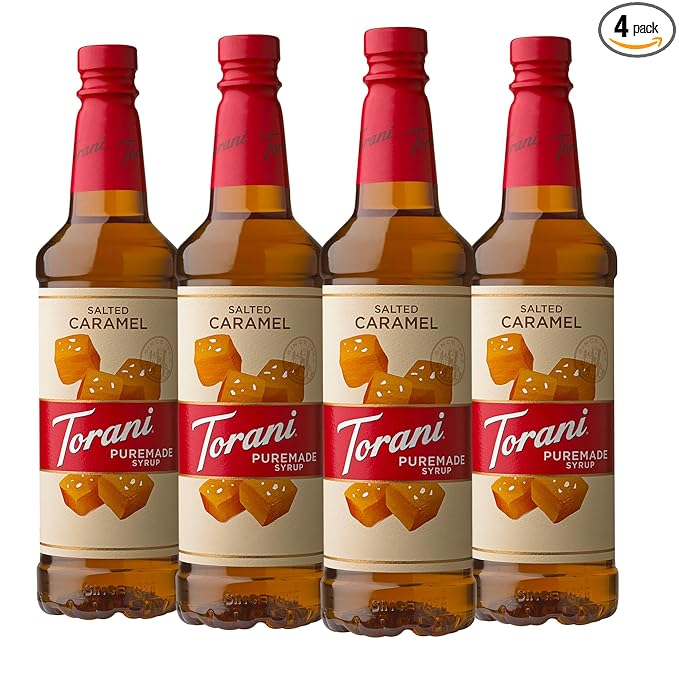 Torani Puremade Syrup Salted Caramel 25.4 Ounces (Pack of 4)