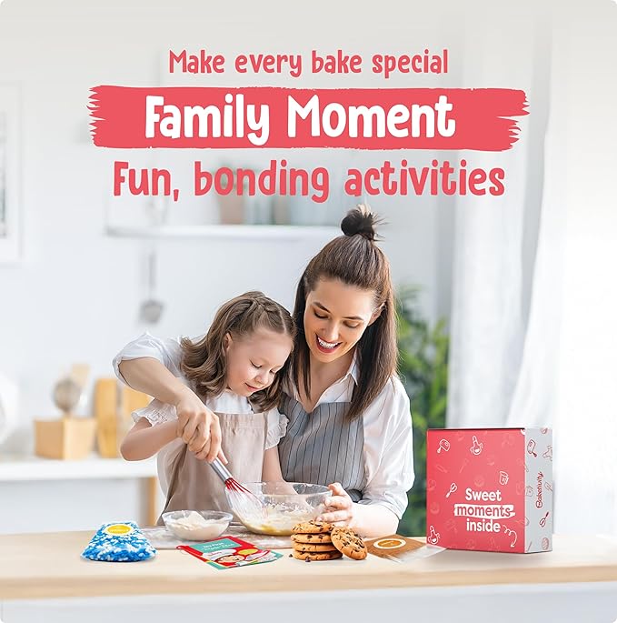 Baketivity 6-Month Baking Subscription Kit for Kids – Pre-Measured Ingredients Step-by-Step Recipes Bake-Along Videos and Hands-On Learning – Fun Gift for Boys &amp Girls