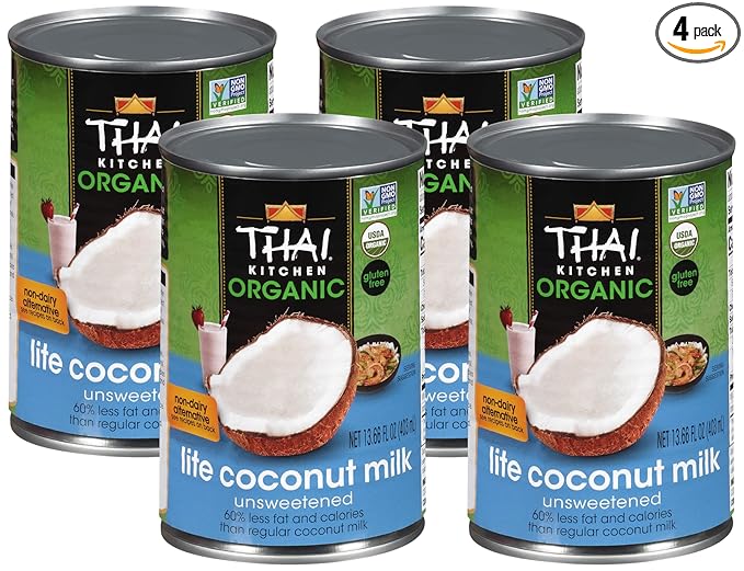 Thai Kitchen Organic Lite Coconut Milk 13.66 fl oz (Pack of 4)