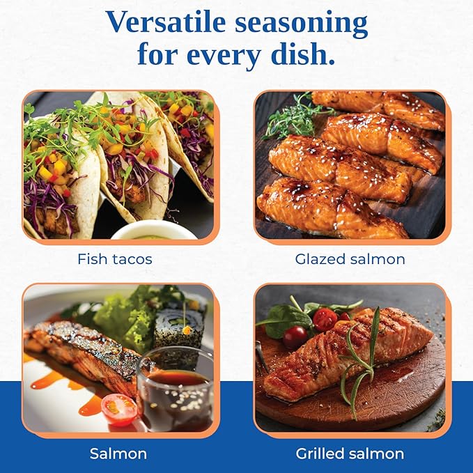 Chef Paul Magic Seasonings Blends Salmon Magic Seasoning | Salmon Seasoning with Herbs &amp Spices | Seafood Seasoning for Cooking | Fish Blend | Kosher &amp Halal Certified | 7 oz (Pack of 6)