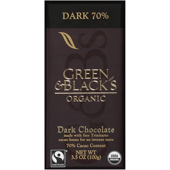 Green &amp Black's Organic Dark Chocolate 70% Cacao OLD 10 Count