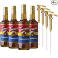Torani Coffee Syrup Cinnamon Flavored Syrup for Drinks Glass Bottle 4-Pack Pumps Included 25.4 Fl Oz