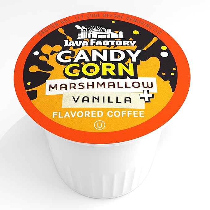 Java Factory Flavored Coffee Pods Candy Corn Compatible with K Cup Brewers Including 2.0 40 Count
