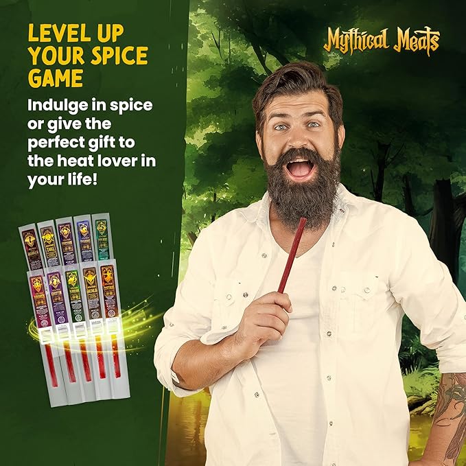 Mythical Meats Cryptid Sunrise Mild Variety Pack – 10 Legendary Exotic Game &amp Beef Snack Sticks – Dried &amp Dehydrated Meats Seasoned to Perfection – Bold Flavors Low Sugar &amp High Protein S