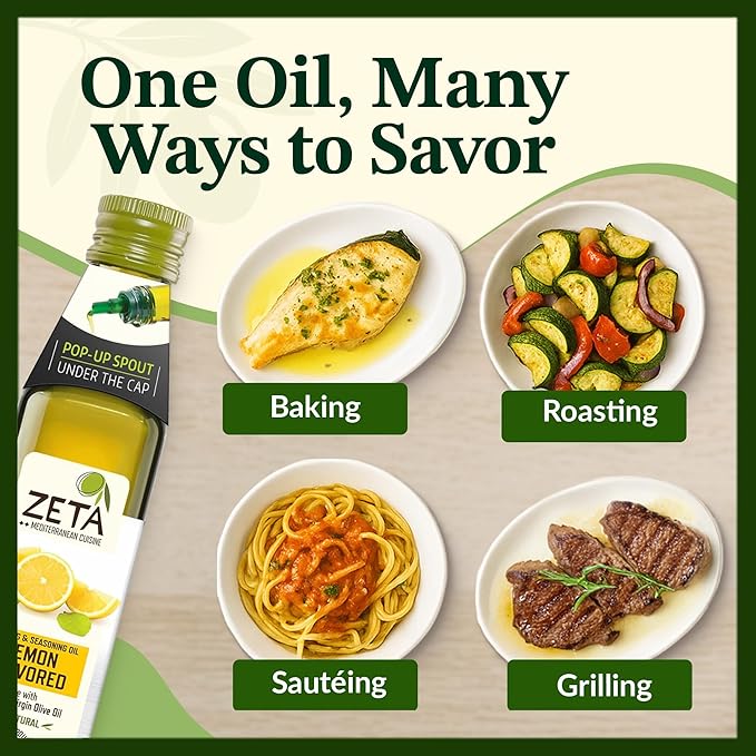 Zeta Extra Virgin Olive Oil with Lemon 8.5fl oz. Pack of 3