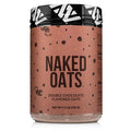 Naked Oats - Double Chocolate Overnight Oats 20g Grass-Fed Protein Gluten-Free Oatmeal Instant Breakfast or Shake High Protein Oatmeal High Fiber Breakfast Shake Non GMO No Soy - 12 Servings