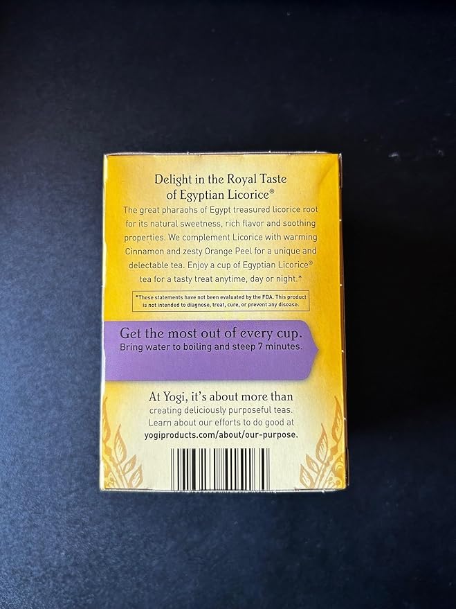 Yogi Tea - Egyptian Licorice Tea (6 Pack) - Warming and Naturally Spicy Sweet - Soothing and Caffeine Free - 96 Organic Herbal Tea Bags