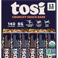 Tosi Almond Variety Pack Protein Bars Plant Based with Nuts Gluten-Free Crunchy Snacks Vegan Organic Flax &amp Chia Seeds Soy-Free Omega 3s 5G Protein 1 oz 12-Pack
