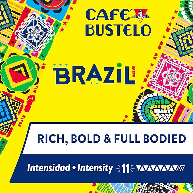 Café Bustelo Aluminum Espresso Capsules Brazil Blend Nespresso Original Line Compatible Intensity 11 40 Count