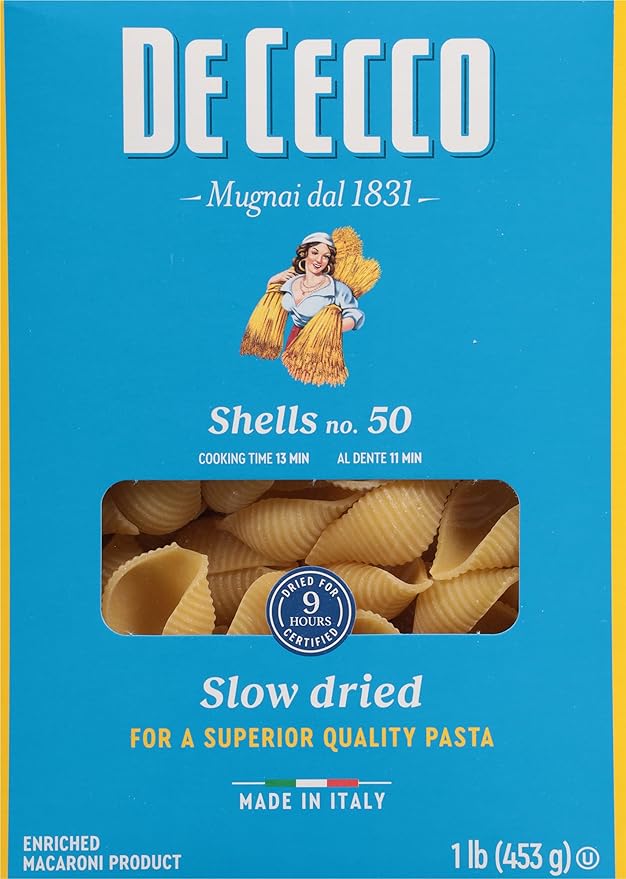 De Cecco Semolina Pasta Shells No.50 1 Pound (Pack of 12)