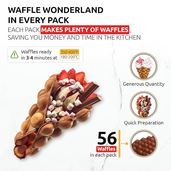 OldSoul Professional Bubble Waffle Mix | GLUTEN FREE | Crispy | 10 Lbs | Chocolate Flavor | Egg Waffle Mix | 56 Waffles (10 Lbs Gluten Free)