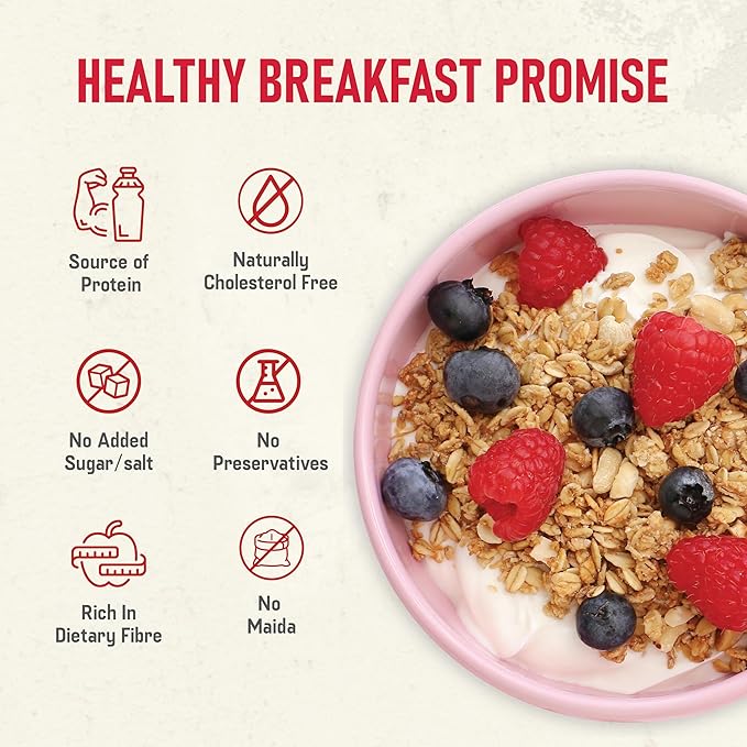 Pintola Fruit &amp Nut Muesli with 28% Millet &amp 68% Wholegrains (800g) Healthy-Fruity Breakfast cereal with 6 nuts dried fruits &amp Dates No Preservatives No added sugar|Rich in Dietary Fib