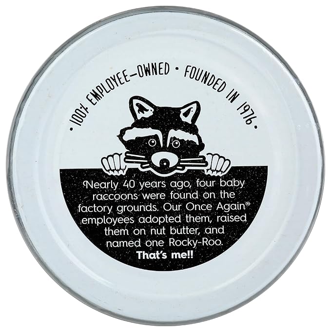 Once Again Organic Crunchy Almond Butter 16oz - Lightly Toasted - Salt Free Unsweetened - USDA Organic Gluten Free Certified Peanut Free Vegan Kosher Paleo - Glass Jar
