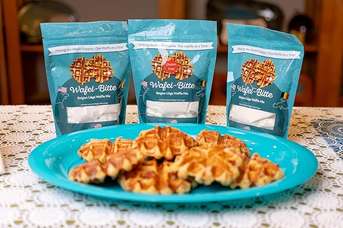 Wafel-Bitte Belgian Liege Waffle Mix with Imported Belgian Pearl Sugar - 19.2 Ounce (Pack of 1)