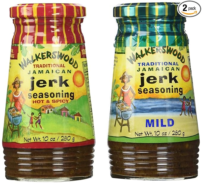 Walkerswood Jamaican Jerk Seasoning Mixed Pack - 10 Oz Each Mild Hot &amp Spicy