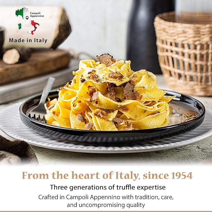 Diamante Italy Truffle Sauce Gift Box Set (3 jars x 90g) Including: 1pc of 15% White Truffle Sauce 90g 1pc of Truffle Mayonnaise 90g 100% Made in Italy