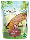 Food to Live - Organic Imported Raw Almonds 5 Pounds Non-GMO Whole No Shell Unpasteurized Unsalted Vegan Kosher Keto-Friendly.