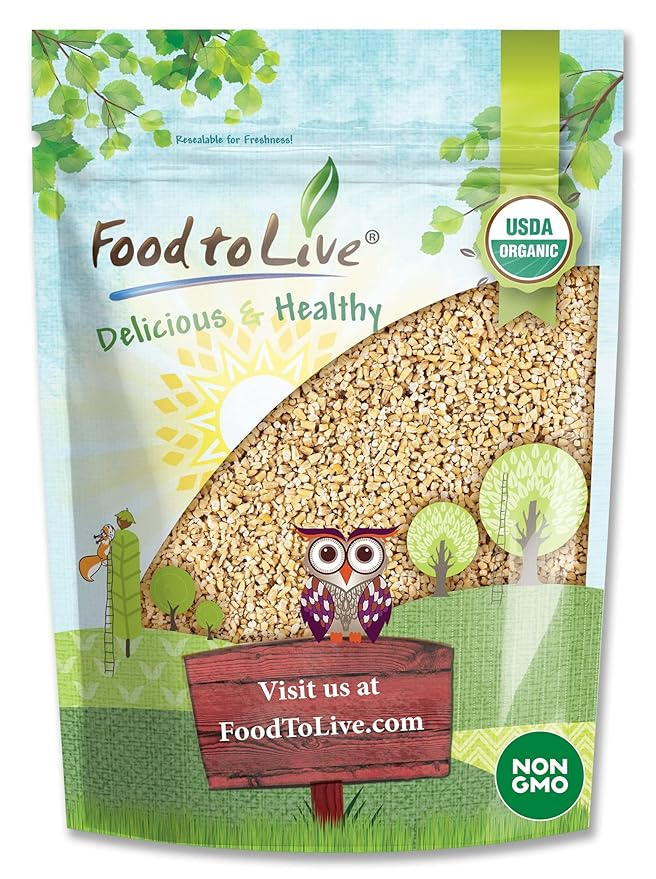 Food to Live Organic Steel Cut Oats 6 Pounds — 100% Whole Grain Irish Oats Quick Cooking Oatmeal Non-GMO Cereal Non-Irradiated Vegan Bulk Product of the USA