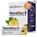 NeuroFiber Prebiotic Fiber Bars – Gut Health Constipation Relief &amp Brain Function Support – Plant-Based Gluten Free Vegan (14 Bars Lemon Cranberry)