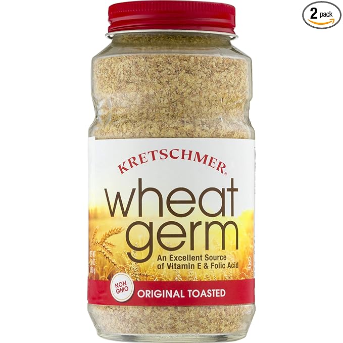 Kretschmer Original Toasted Wheat Germ Boost Your Food 12 Ounce Glass Jar (Pack of 2)