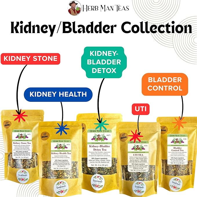 UTI TEA - Disinfects bladder kidneys urinary tract quickly formulated by master herbalist Khabir – 100% Organic Non-GMO No Additives